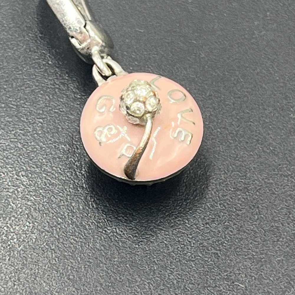 Juicy Couture Vintage Pink Silver Love Frosting Cupcake G&P Cherry Locket *Charm